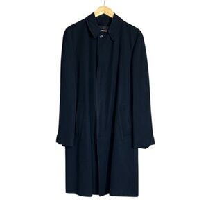 Vintage Black Gleneagles Weatherproofs virgin wool trench coat Size 38